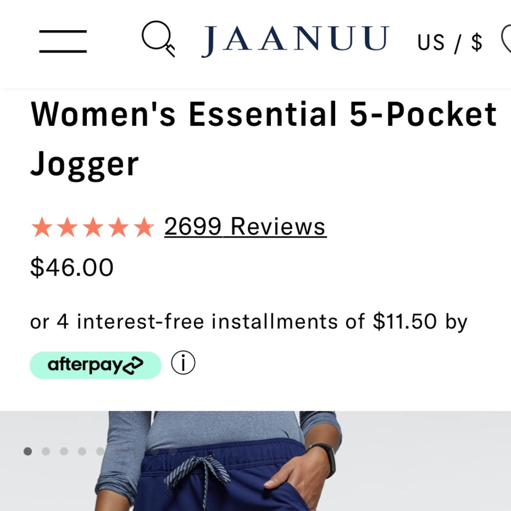 Jaanuu Women's Essential 5-Pocket Jogger